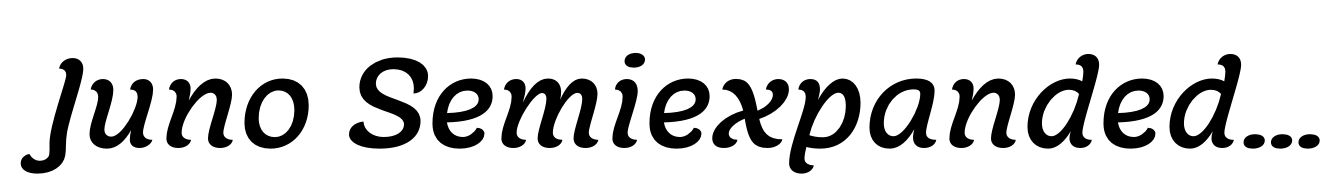 Juno Semiexpanded Medium Italic